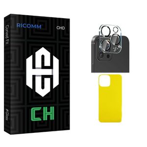 محافظ پشت گوشی ریکام مدل CH Glass FLL مناسب برای گوشی موبایل اپل iPhone 13 ProMax  به همراه محافظ لنز دوربین
