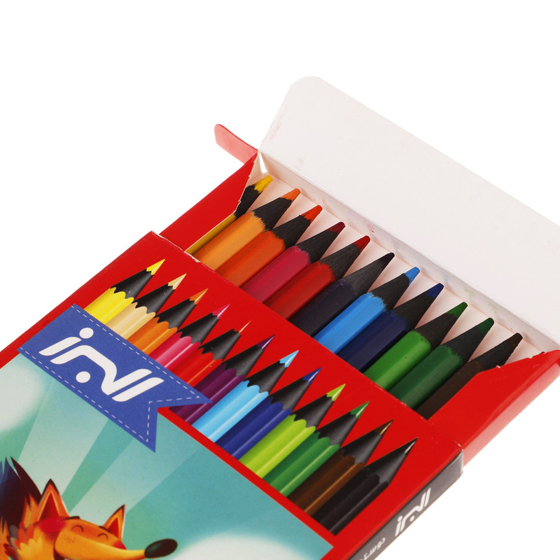 مداد رنگی 12 رنگ البرز مدل woodless