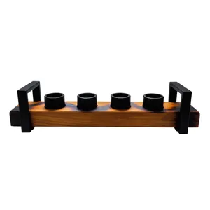 شمعدان مدل  wood iron-004