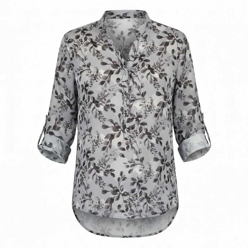 بلوز آستین بلند یقه ایستاده زنانه مدل SV302