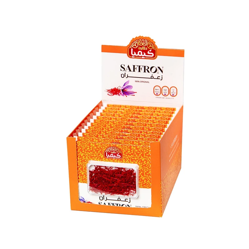 زعفران سوپر نگین کیمیا طلایی - 0.5 گرم بسته 12 عددی