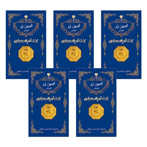سکه گرمی طلا 18 عیار پارسیان امین زر مدل 006 بسته 5 عددی