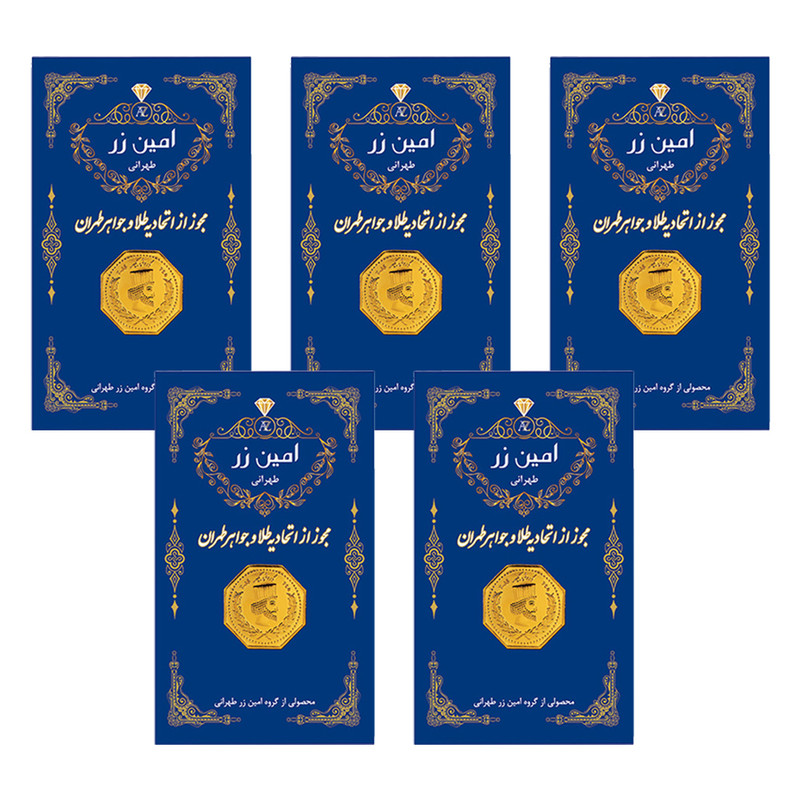 سکه گرمی طلا 18 عیار پارسیان امین زر مدل GL+006 بسته 5 عددی