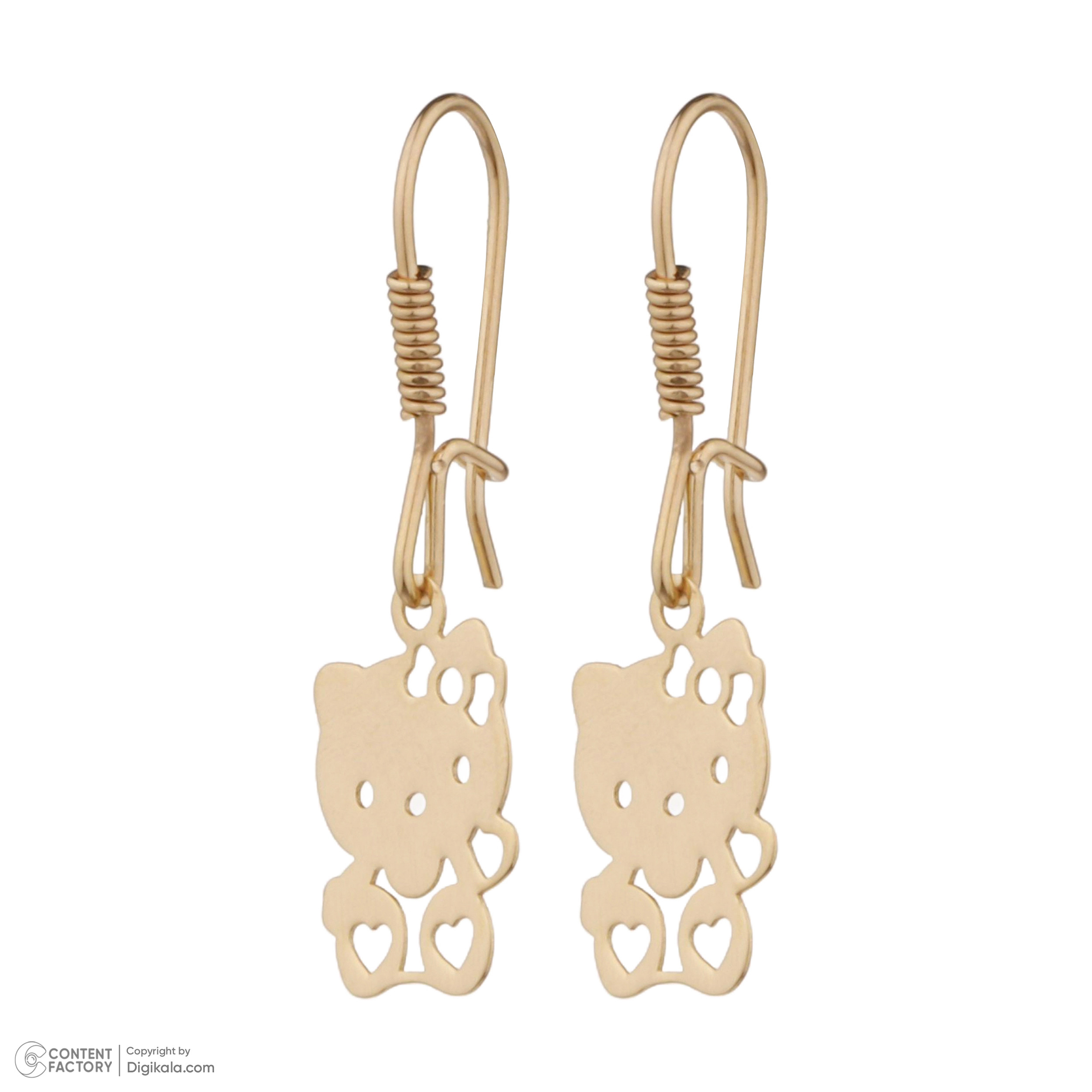 گوشواره طلا 18 عیار دخترانه طلای مستجابی مدل 15103 گوشواره طلا 18 عیار دخترانه طلای مستجابی مدل 15103