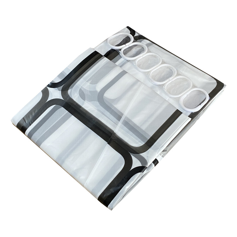 پرده حمام کد PH343 سایز 180x180 سانتی متر