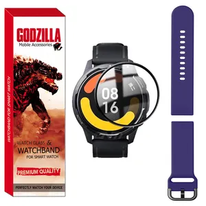 محافظ صفحه نمایش گودزیلا مدل GS-SIL-SQ مناسب برای ساعت هوشمند شیائومی S1 Active به همراه بند
