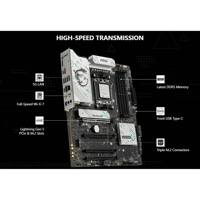 مادربرد ام اس آی مدل B850 GAMING PLUS WIFI