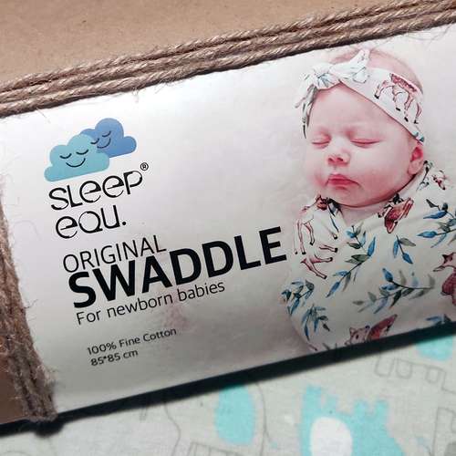 قنداق نوزادی اسلیپ ایکو مدل Swaddle کد SWELP به همراه هدبند