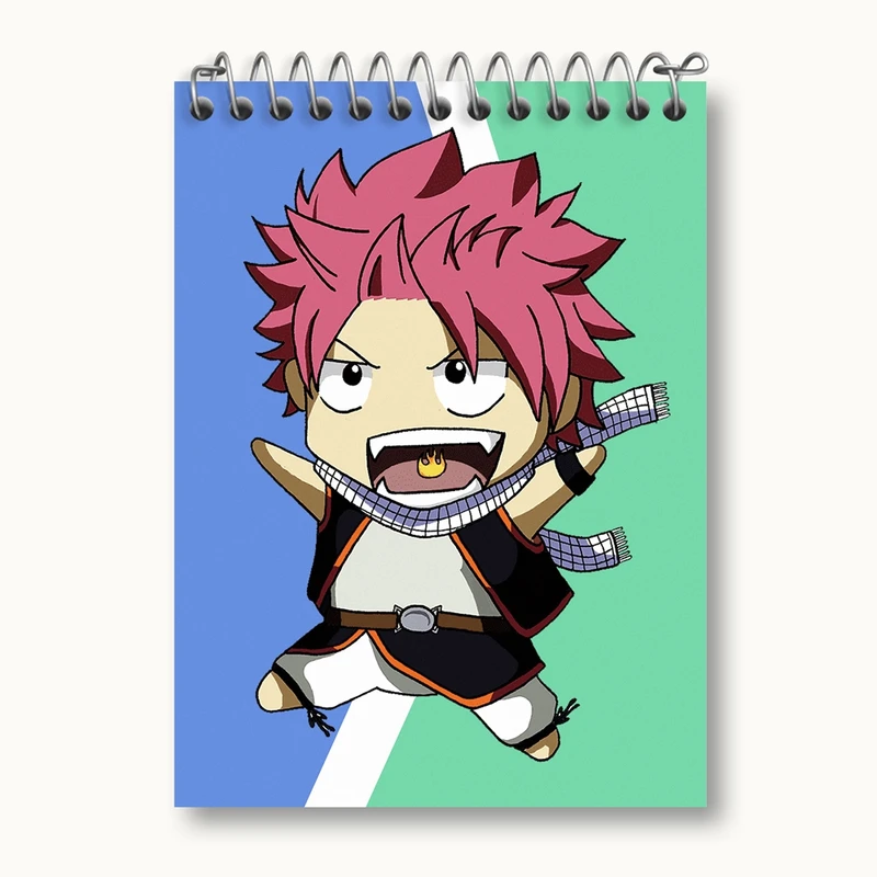 دفتر یادداشت 50 برگ خندالو مدل ناتسو انیمه فری تیل Fairy Tail کد 16501