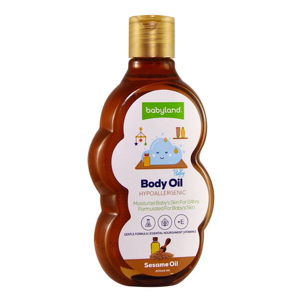 روغن نرم کننده بدن کودک مدل sesame oil حجم 200 میلی لیتر روغن نرم کننده بدن کودک مدل sesame oil حجم 200 میلی لیتر