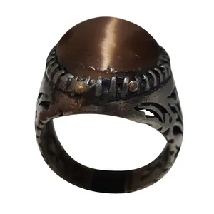 انگشتر نقره مردانه مدل چشم ببر سلطنتی CBS214240