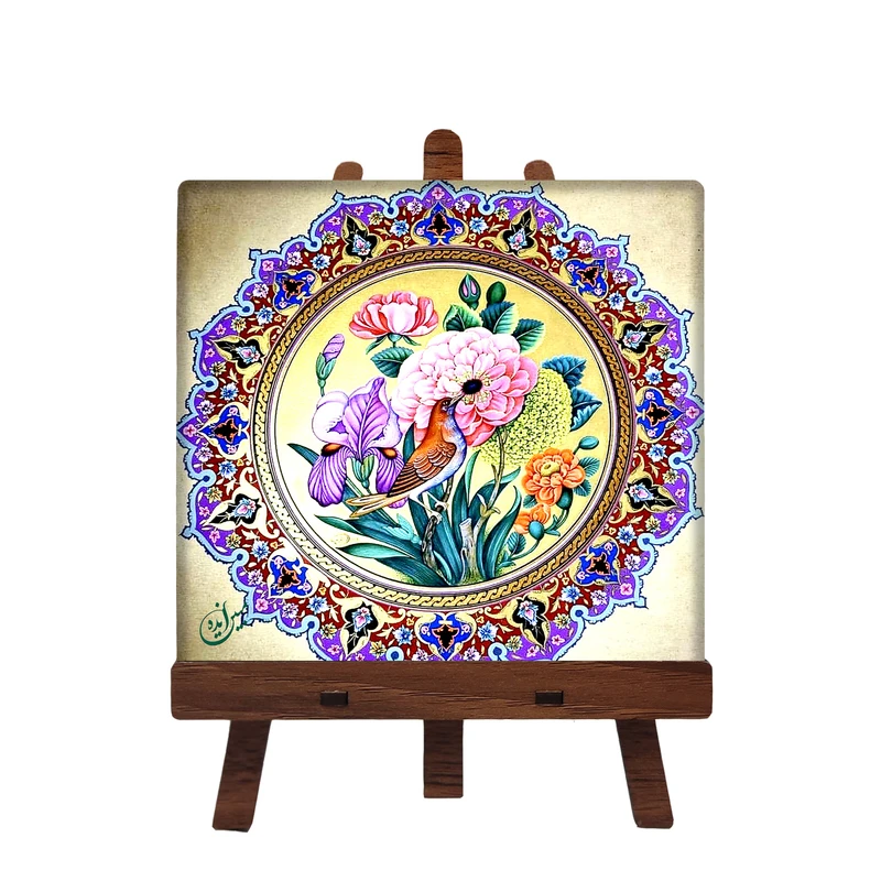 کاشی مبین ایده مدل گل ch10 کد 1182 به همراه پایه