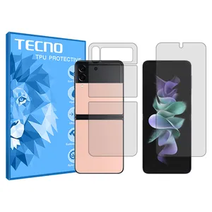 HyGEL tecno transparent screen protector suitable for Samsung Galaxy Z Flip3 5G mobile phone along with the back protector
