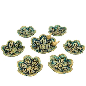 مجموعه ظروف هفت سین 7 پارچه طرح نخل و پرنده