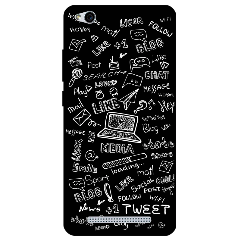 کاور مگافون طرح رسانه های اجتماعی مدل 1898 مناسب برای گوشی موبایل شیائومی Redmi 5A 