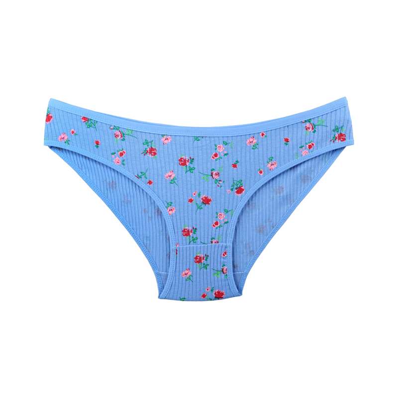 شورت زنانه مدل  نخی کبریتی طرح گل گلی کد shw228-6 رنگ آبی