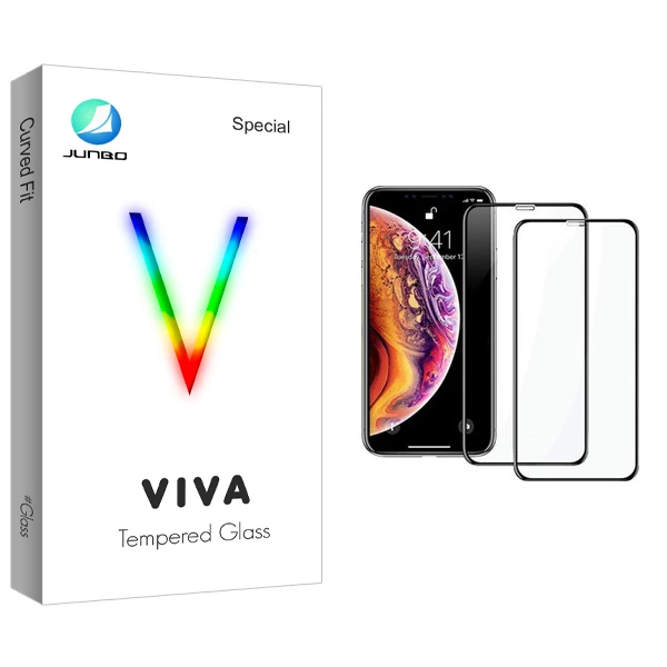 محافظ صفحه نمایش جانبو مدل Viva Glass مناسب برای گوشی موبایل اپل iPhone X/XS بسته 2 عددی
