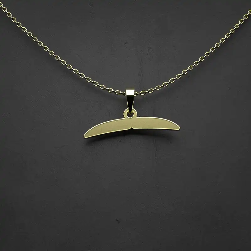 گردنبند طلا 18 عیار زنانه مدوپد مدل سبیل کد Q2-1-1062