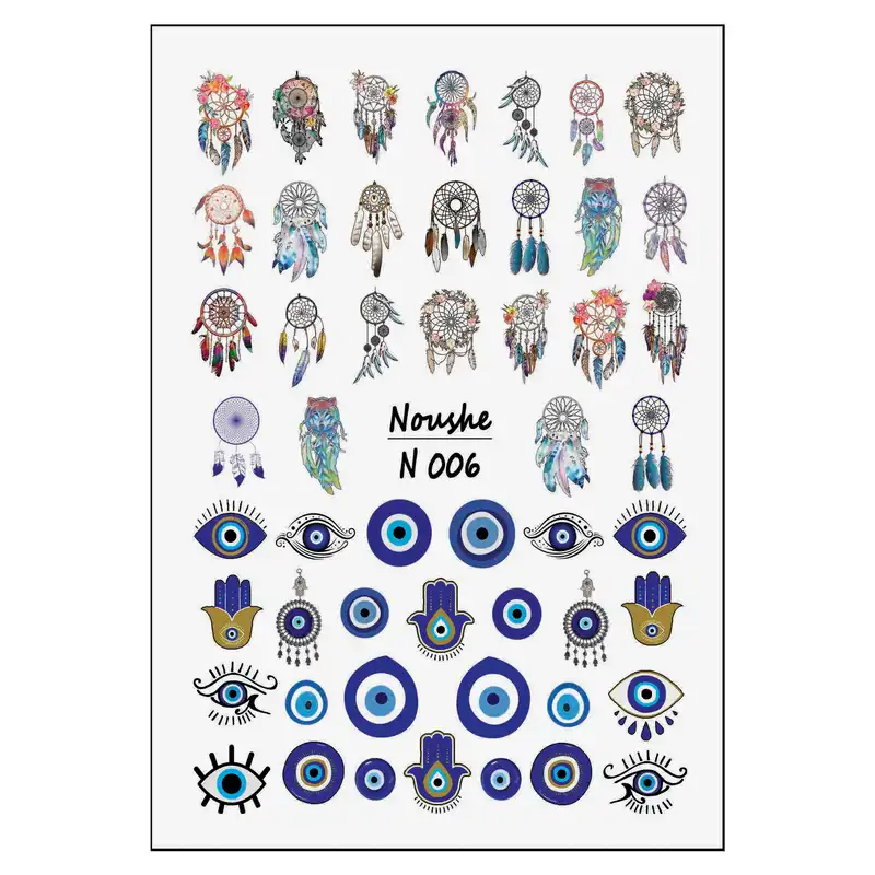 برچسب لنز ناخن مدل چشم نظر کد N006