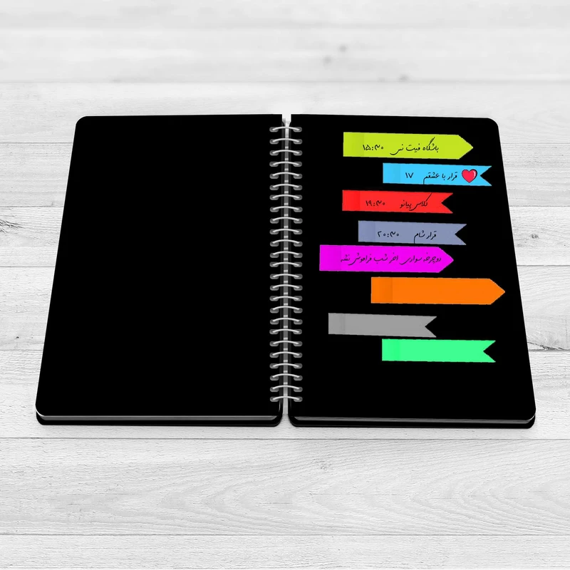 عکس شماره 11 : دفتر مستر راد مدل بلک ژورنال طرح ستاره کد black journal 1685