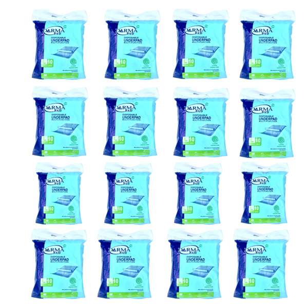 پد زیرانداز بهداشتی درماپد مدل آنتی باکتریال مجموعه 16 عددی