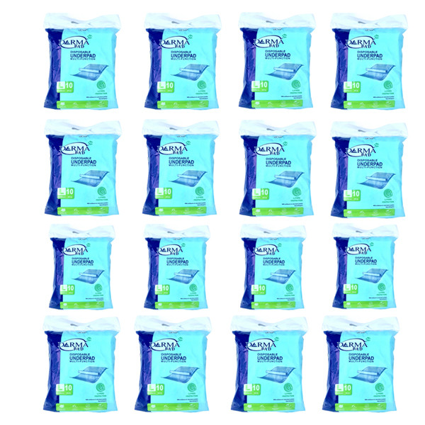 پد زیرانداز بهداشتی درماپد مدل آنتی باکتریال مجموعه 16 عددی