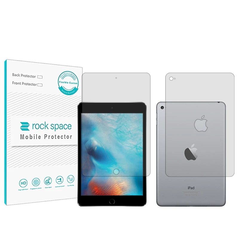 محافظ صفحه نمایش شفاف راک اسپیس مدل Hygel مناسب برای تبلت اپل iPad mini 4 (2015) به همراه محافظ پشت تبلت