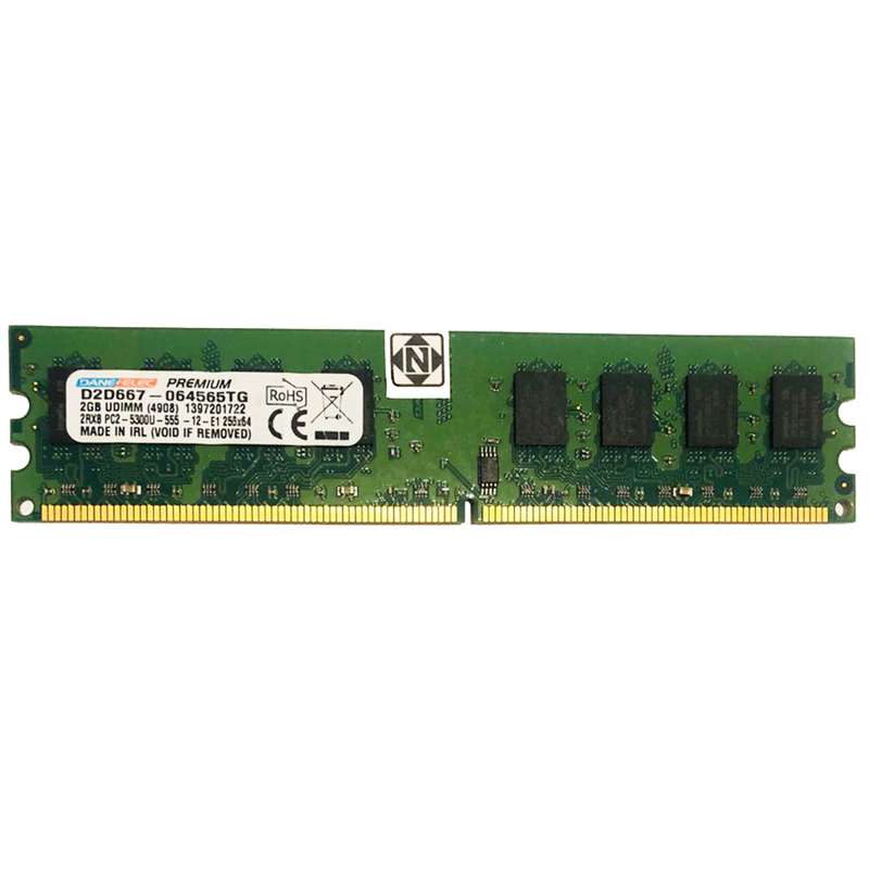 رم دسکتاپ DDR2 تک کاناله 667 مگاهرتز CL5 دن الک مدل PREMIUM ظرفیت 2 گیگابایت