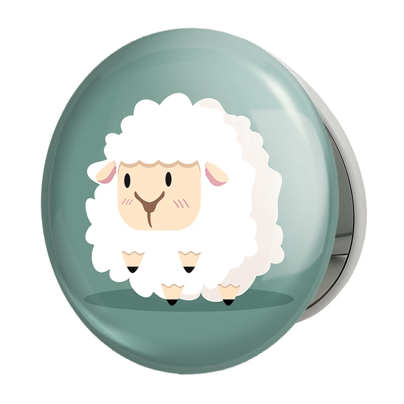 آینه جیبی خندالو طرح گوسفند بامزه مدل تاشو کد 29359