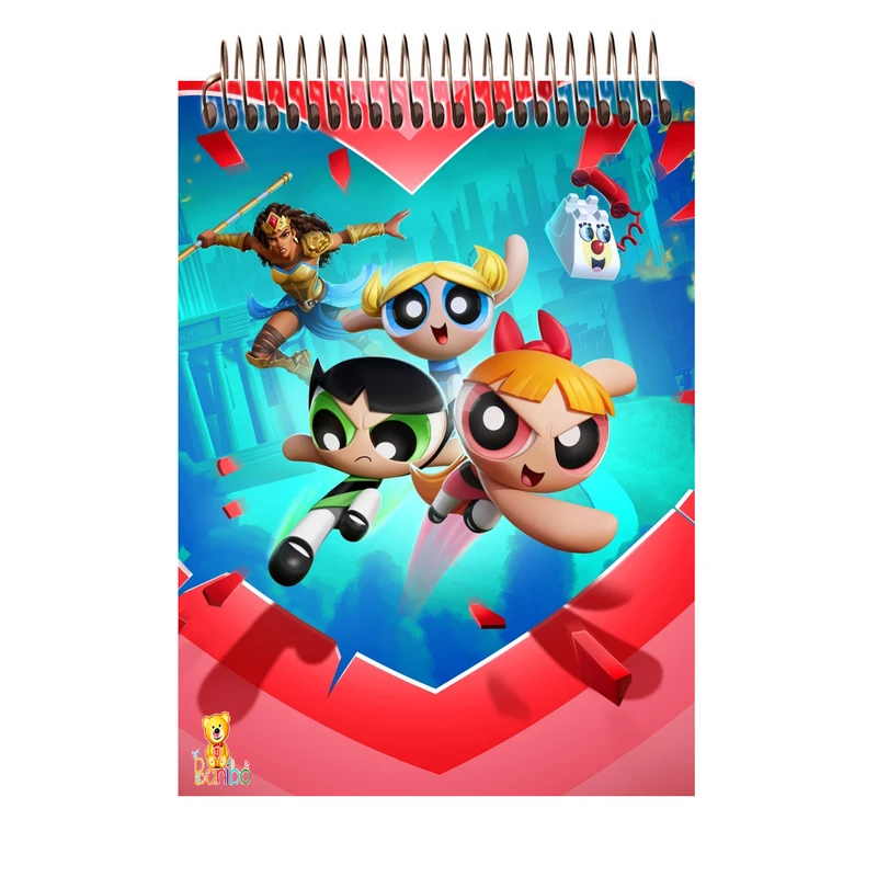 دفتر شطرنجی 100 برگ بانیبو مدل powerpuff girls کد 1238