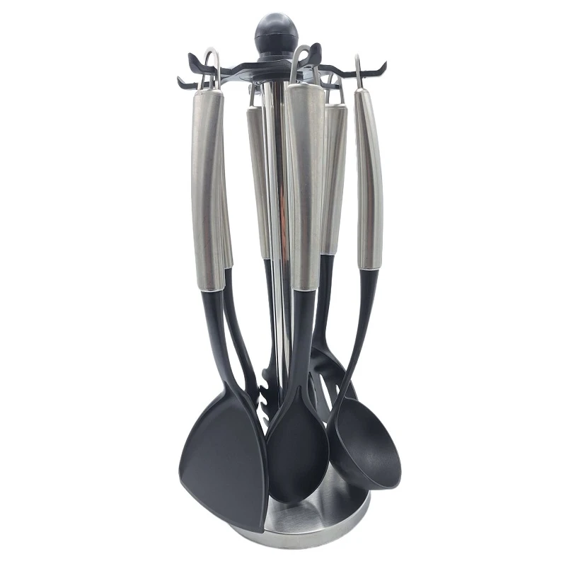 سرویس کفگیر و ملاقه 7 پارچه اف بی ویژن مدل دسته استیل