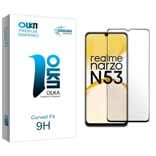 محافظ صفحه نمایش شیشه ای کولینگ مدل Olka مناسب برای گوشی موبایل ریلمی Narzo N53
