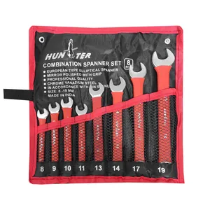 آچار یک سر تخت یک سر رینگی هانتر کد HN-8 مجموعه 8 عددی