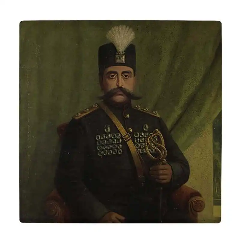 کاشی طرح پرتره ناصرالدین شاه مدل لوحی BDT190