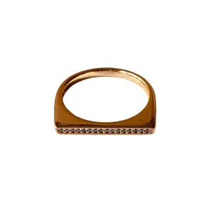 انگشتر زنانه ژوپینگ مدل خطی نگینی