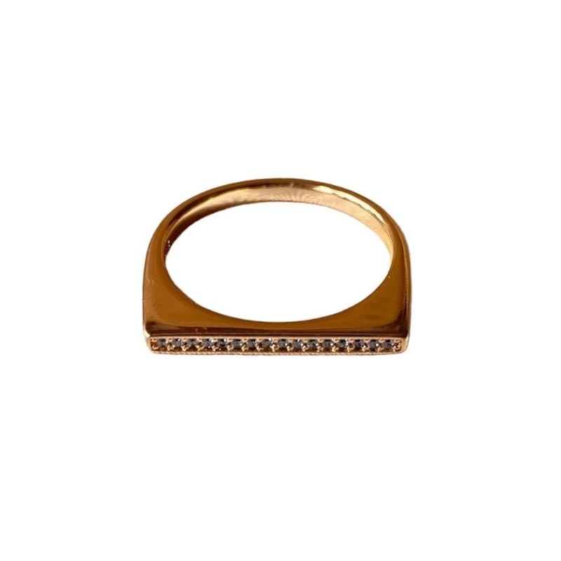 انگشتر زنانه ژوپینگ مدل خطی نگینی