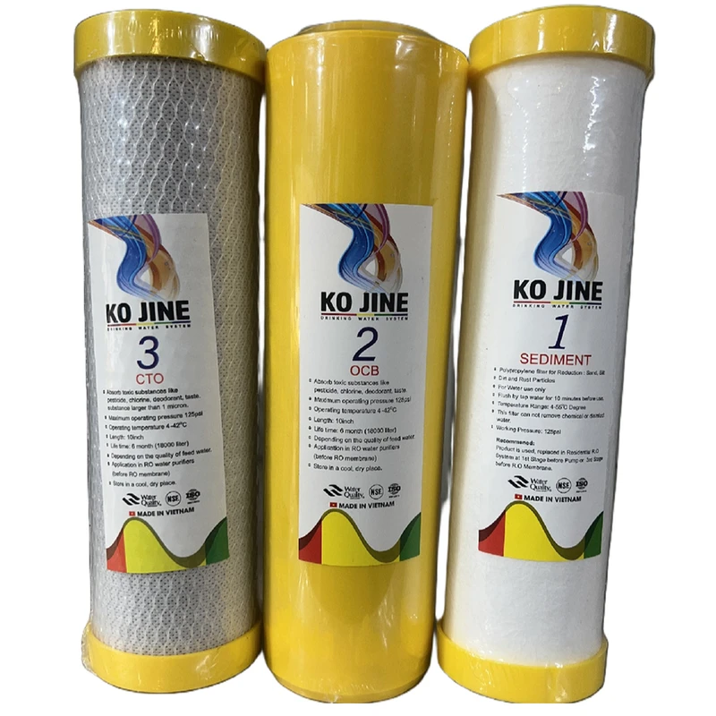 فیلتر دستگاه تصفیه آب کوجین مجموعه سه عددی