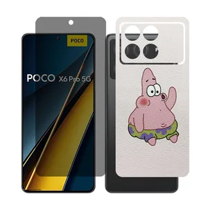 Glass Together model privacy Screen Protector Suitable for Xiaomi Poco X6 Pro Mobile Phone with Back cover sticker