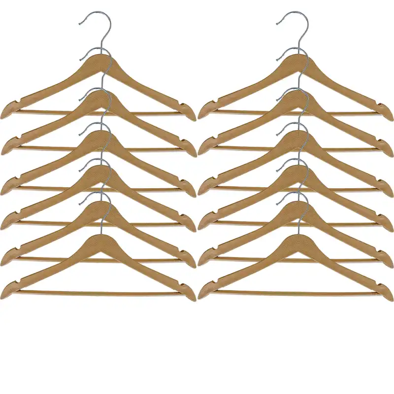 چوب لباسی نوزادی مدل افرا طرح چوب بسته 12 عددی