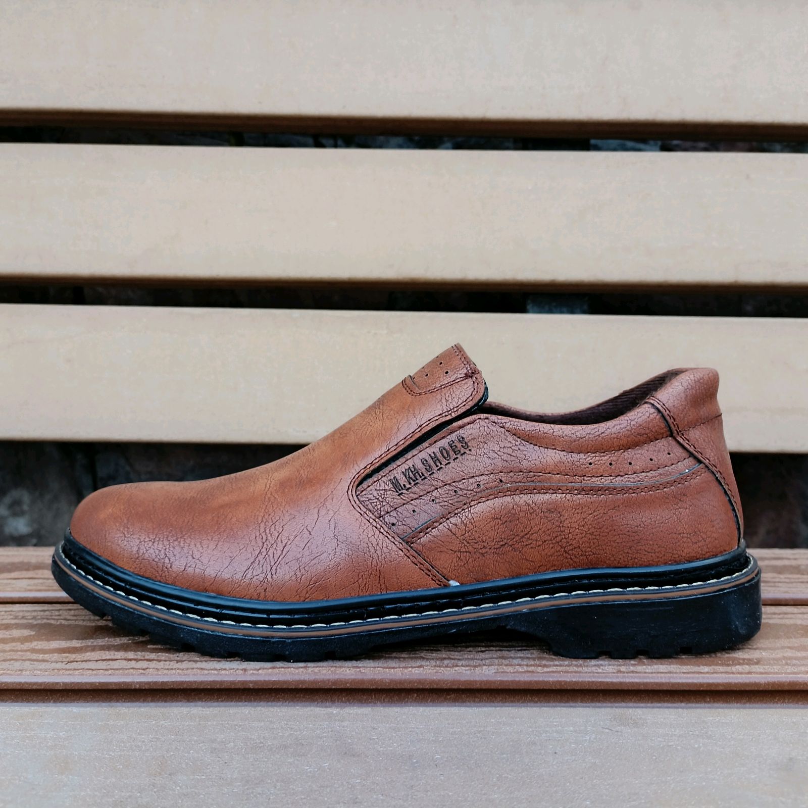 کفش مردانه مدل آرتین طبی کشی رنگ قهوه ای  -  - 3