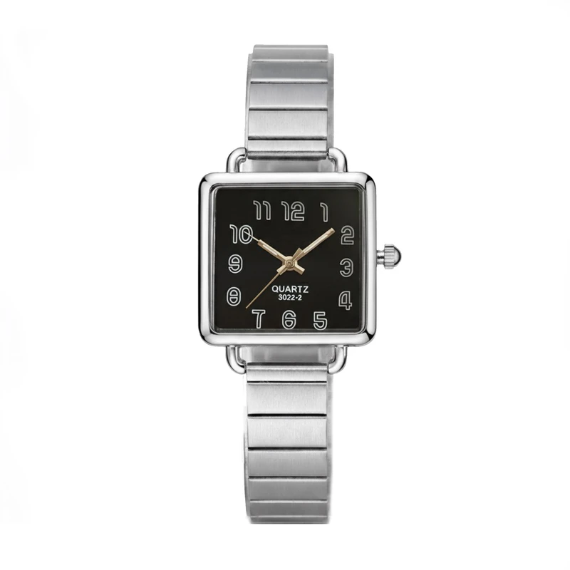 ساعت مچی عقربه‌ای کوارتز زنانه مدل مربع بند ریلی کلاسیک 128B