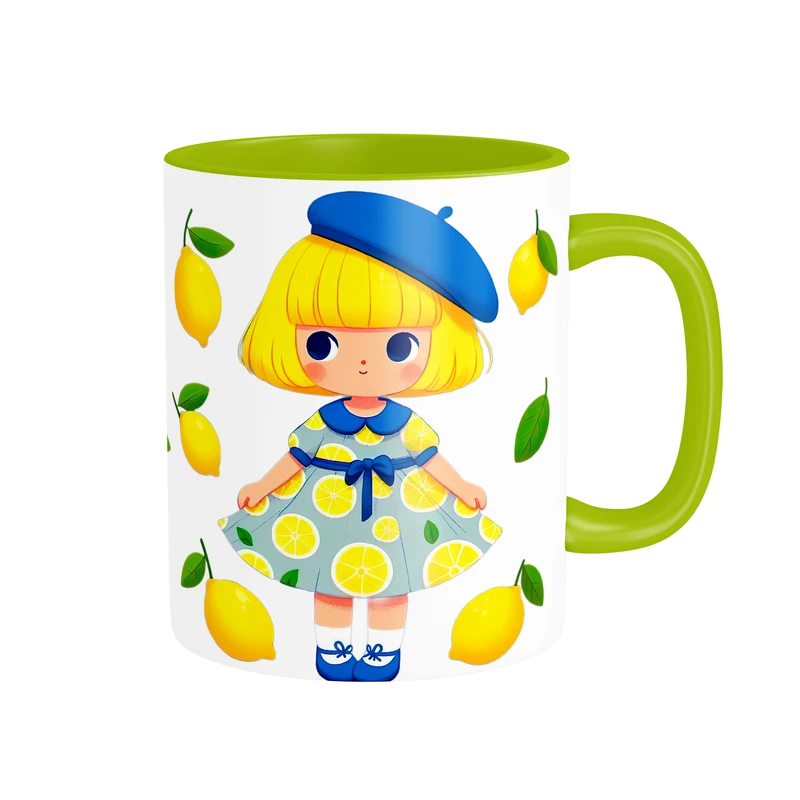 ماگ طرح دختر لیمویی کد 089