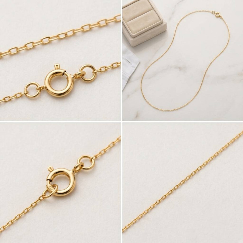 زنجیر حلقه‌ای (فلامینگو) طلا 18 عیار زنانه طلا و جواهرات لوتوس کد J-0712-868