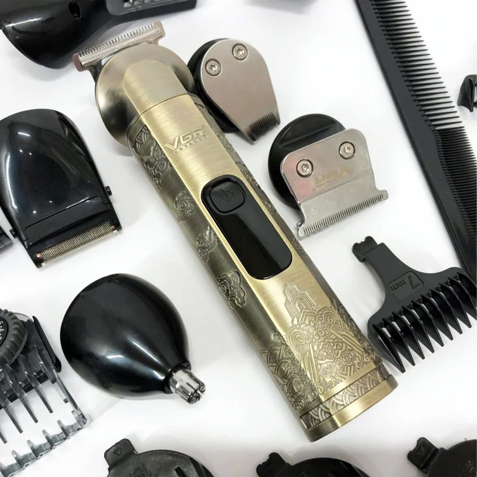 ست ماشین اصلاح موی صورت و بدن وی جی ار مدل V-110 -  - 7