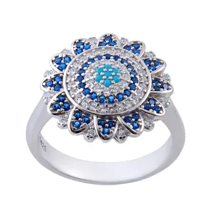 انگشتر نقره زنانه بازرگانی میلادی مدل نگین کوارتز کد AWR_376