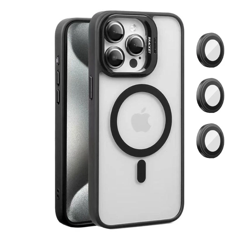 کاور مدل BRACKET مناسب برای گوشی موبایل اپل Iphone 15 Pro Max به همراه محافظ لنز