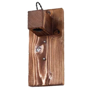 چراغ دیواری ای دی ام وود مدل چوبی جا لامپی کد W-10