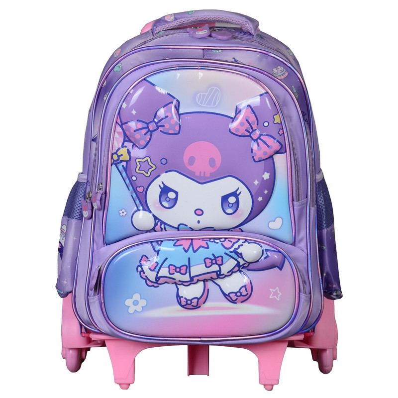 کوله پشتی مدرسه چرخ دار مدل کرومی کد 1696