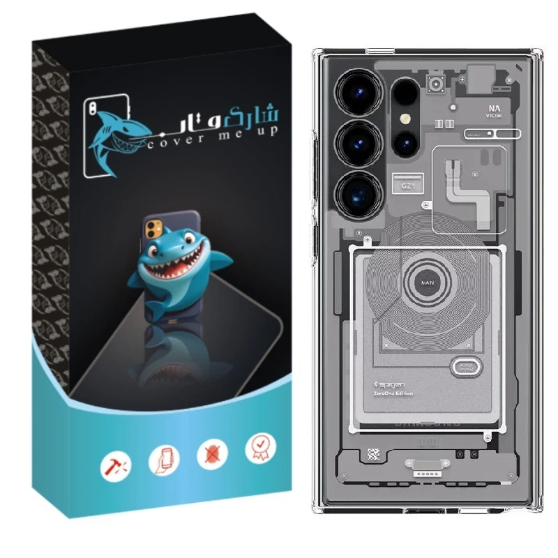 کاور شارک قاب مدل Ultra Hybrid AZ1 مناسب برای گوشی موبایل  سامسونگ Galaxy S23 Ultra