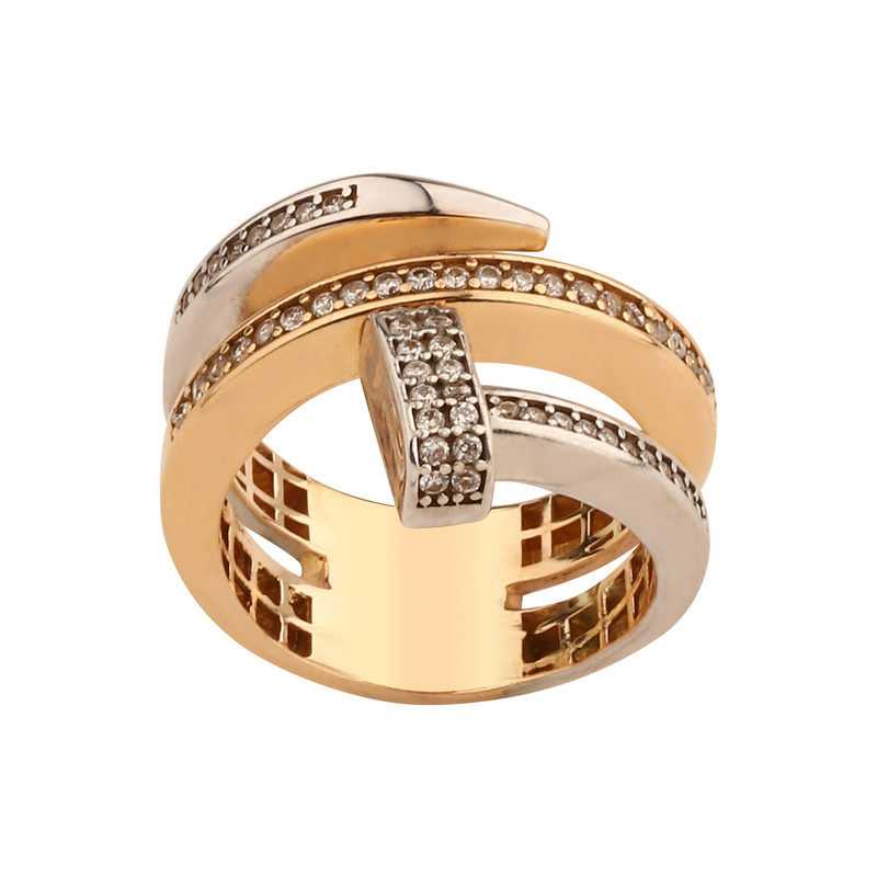 انگشتر طلا 18 عیار زنانه با طرح کارتیه صلاحی گلد مدل 11994 سایز 56